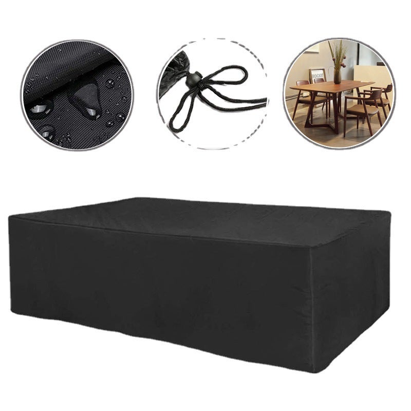 Pokrowiec na meble ogrodowe, stół i krzesła, 180*120*74 cm, wytrzymały pokrowiec na meble ogrodowe z tkaniny Oxford 210D, prostokątny