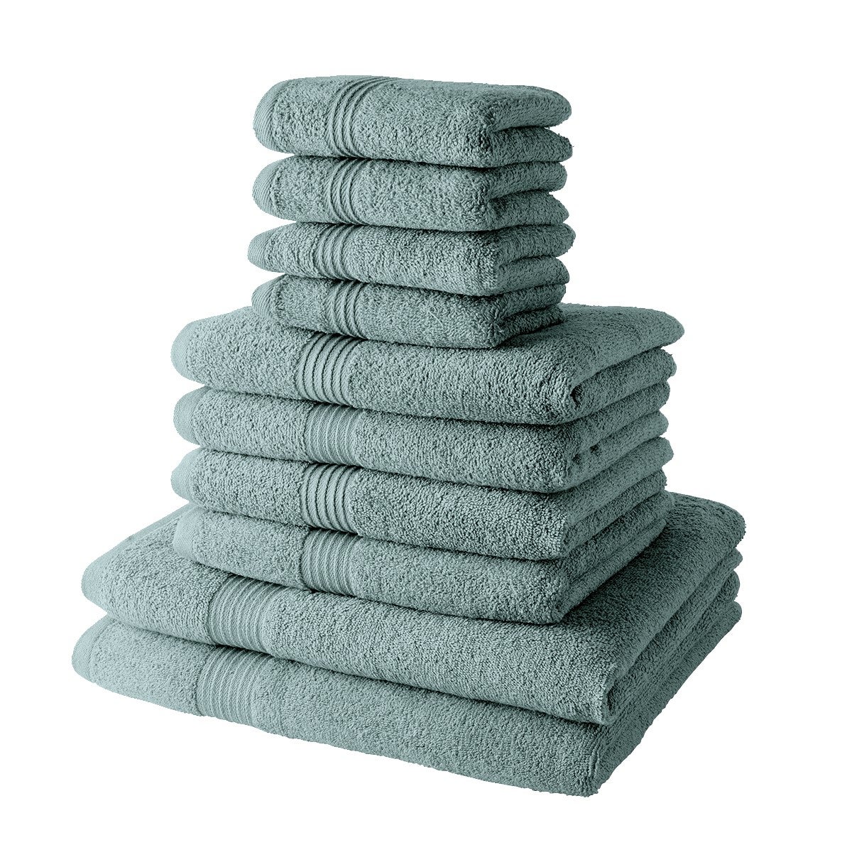 Lashuma London - Set di 4 asciugamani, 30 x 50 cm, asciugamani per ospiti, colore: turchese laguna