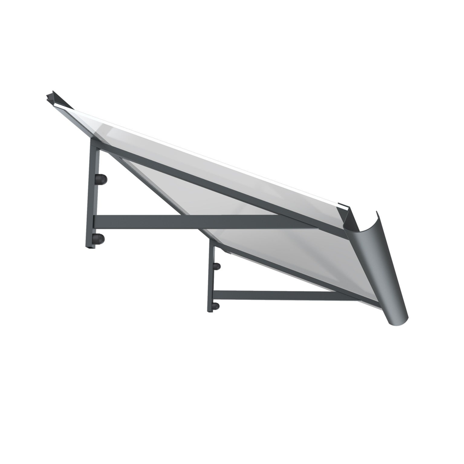 Toldo de porta ALU Arctom Loft 140x45 antracite, folha de acrílico transparente. - 3