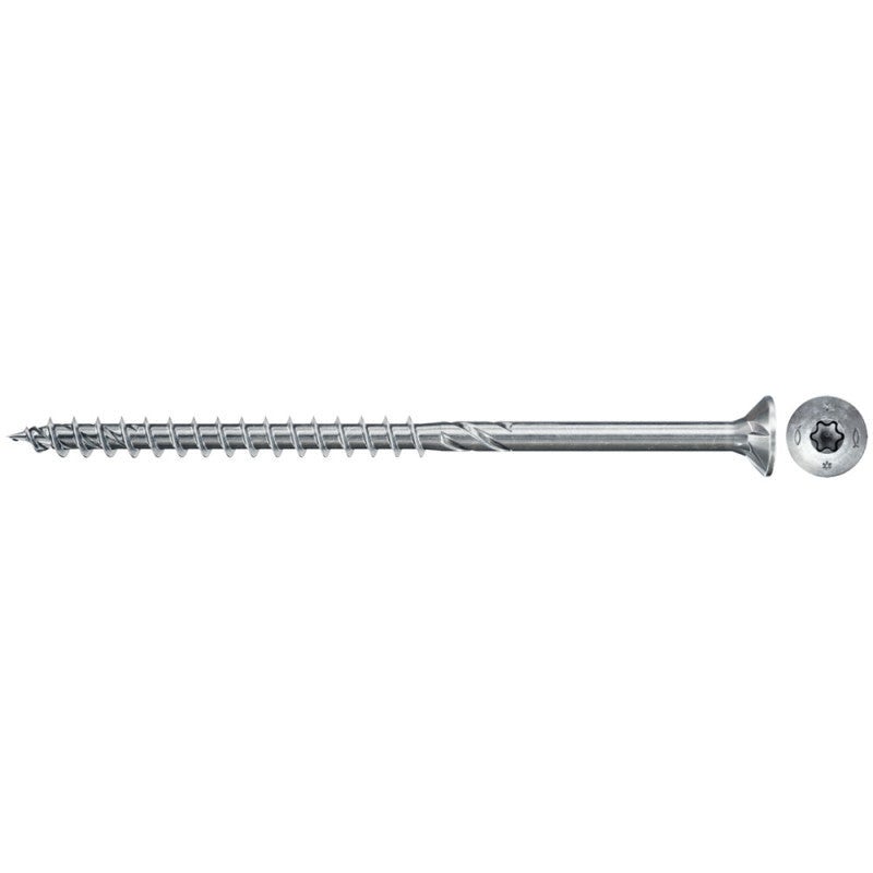 Fischer 100x Power-Fast II FPF II CTP 6 x 70 mm BC Łeb stożkowy z gniazdem TX30 Częściowy gwint Ocynk galwaniczny Pasywacja niebieska - 670483