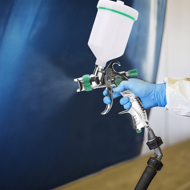 Pistolet à peinture HVLP Spray Gun Pro avec Godet de 600ml et 3 buses(1,4 1,7 2,0 mm) - 9