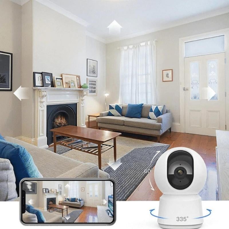 Caméra de Surveillance Intérieure Connectée WiFi Ronde 360° 1080p - SILAMP - 2