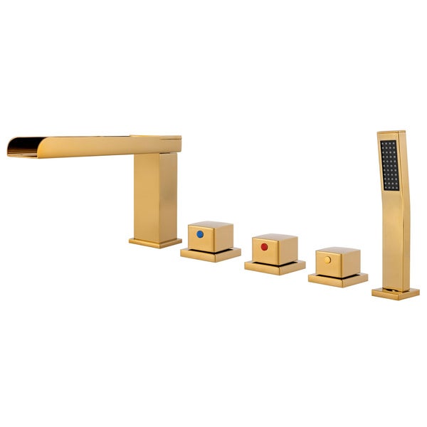 BATERIA WANNOWA 5-OTWOROWA NAWANNOWA STOJĄCA ZŁOTA