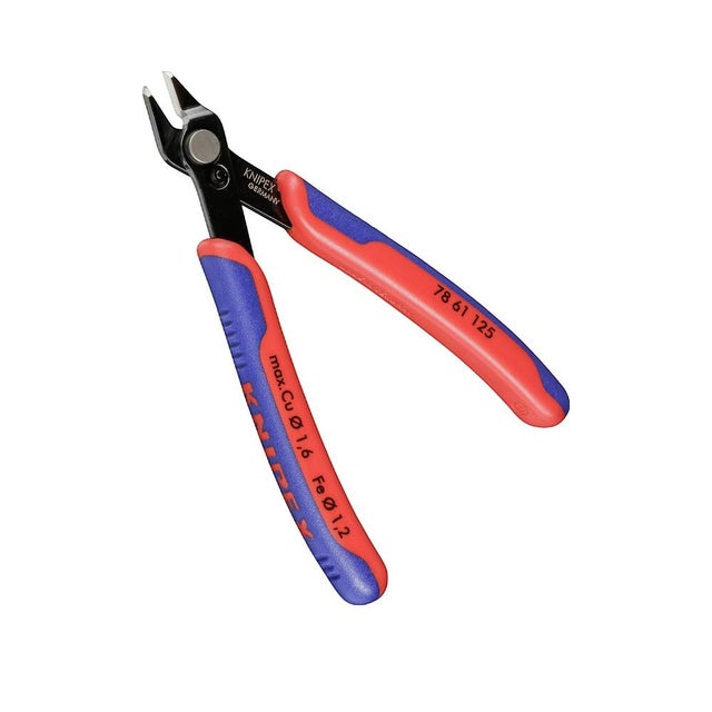 Pince coupante latérale d'électronicien Super Knips®, tête brunie, Modèle : Sans facette, Long. 125 mm