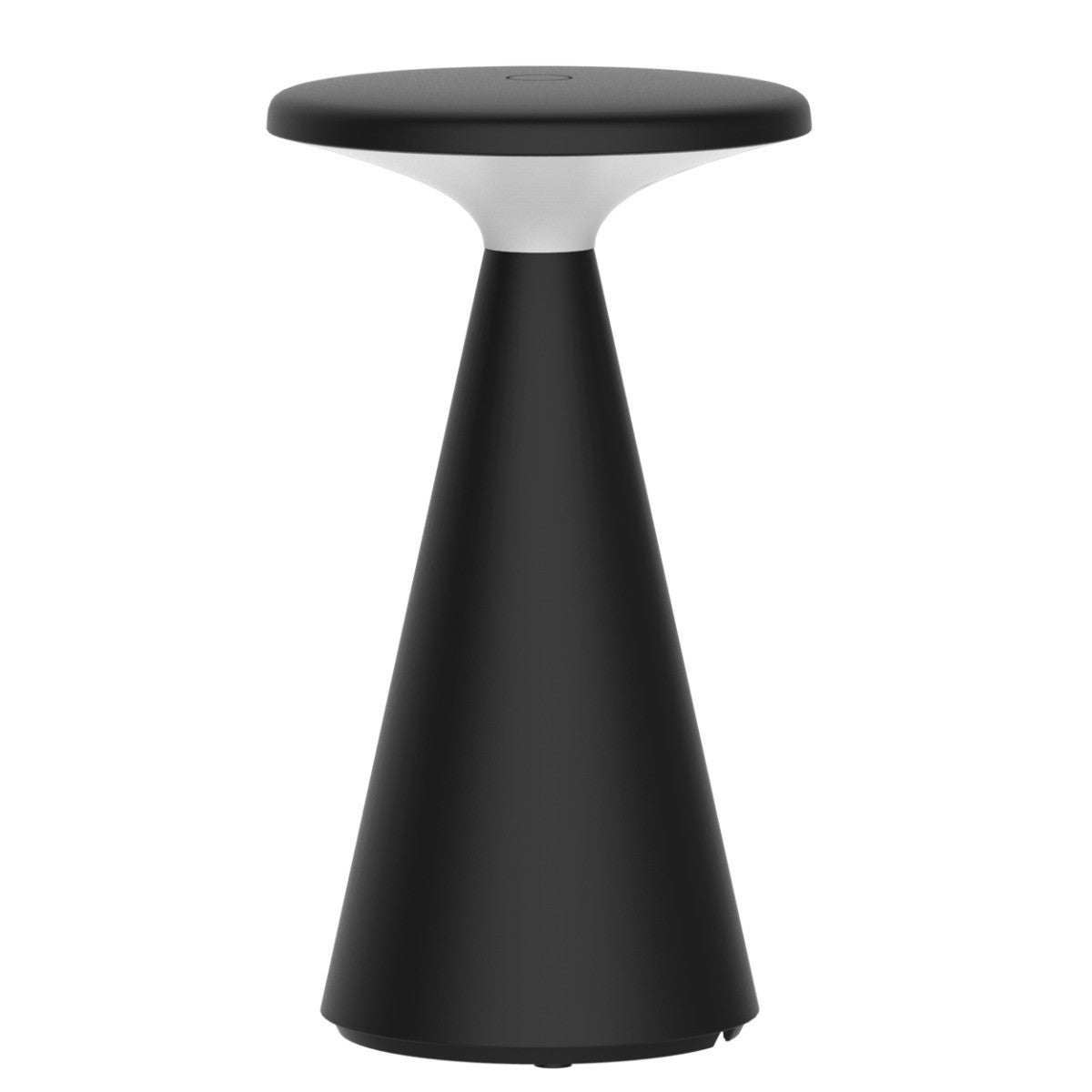 Lampa stołowa zewnętrzna na taras nowoczesna czarna LED 1.8W ciepła barwa stożkowa podstawa akumulator USB-C IP44 PAROS Polux