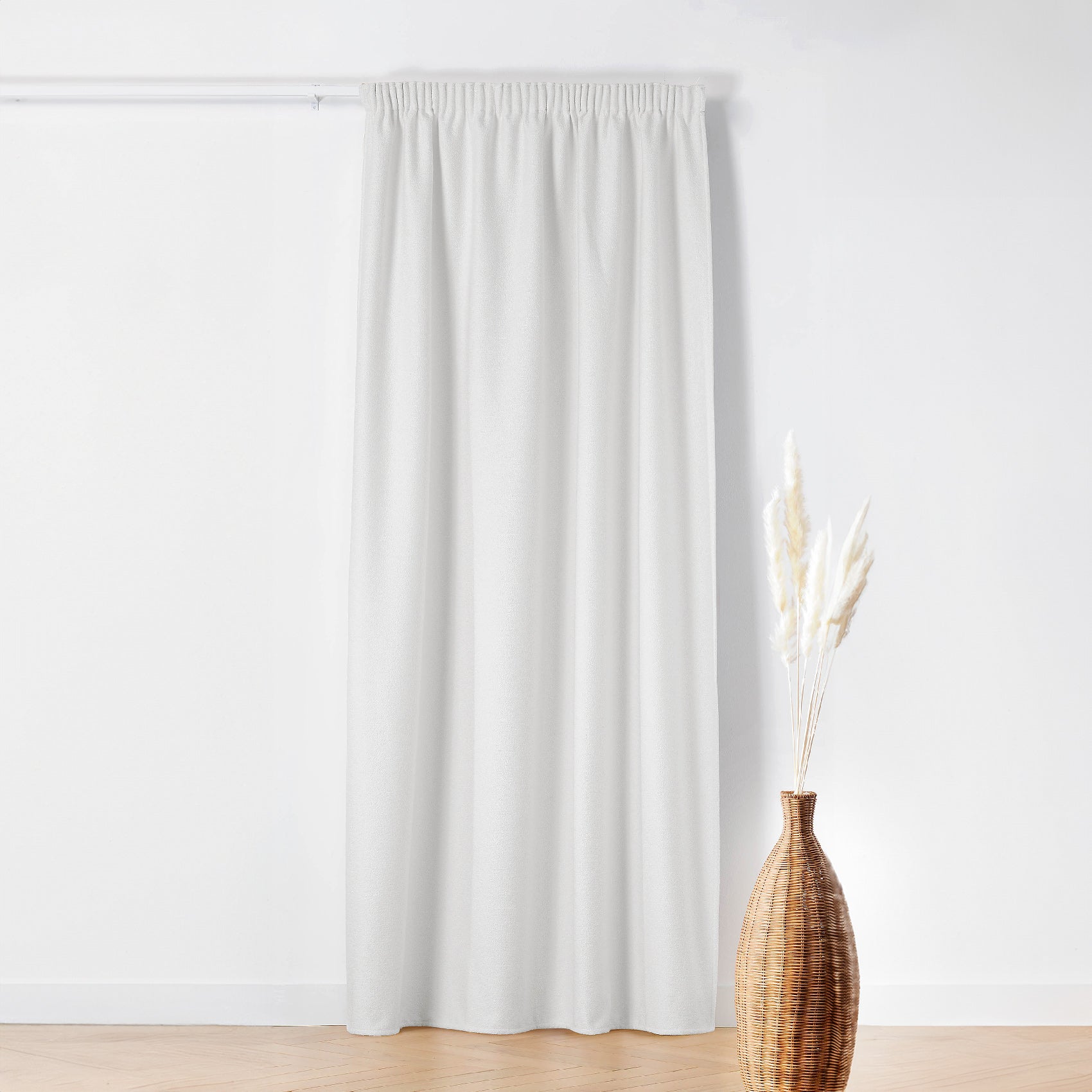 Rideau Thermique à Galon Fronceur - Effet Bouclette - Blanc - 140x260 ...