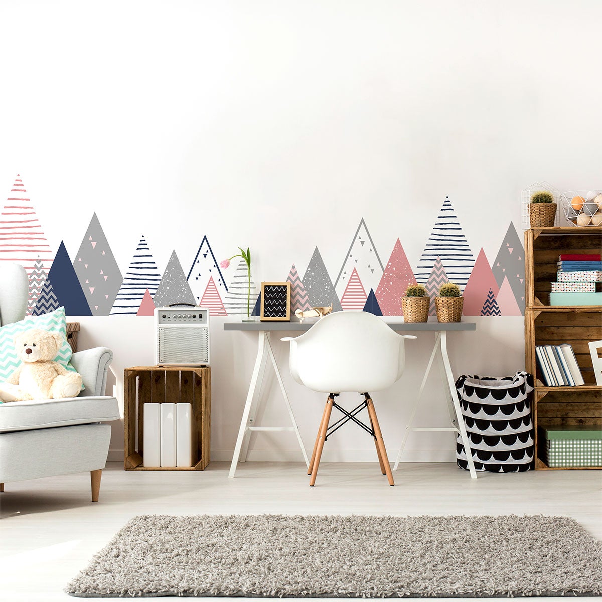 Adesivo bambino di montagna scandinavo zalnaka - Sticker adesivo - adesivi murali - 110x185cm - 7