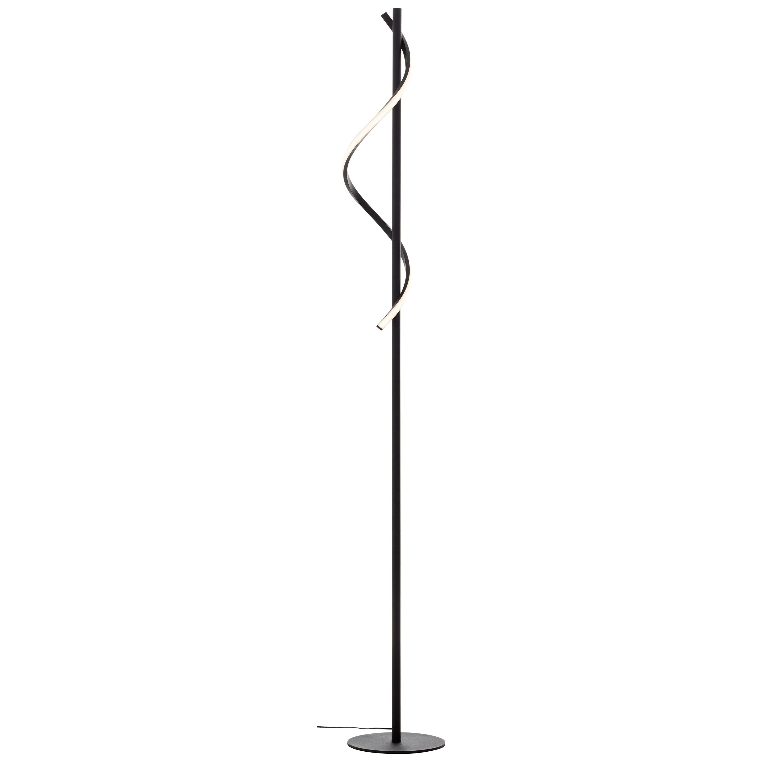 Brilliant lampa Eunice Lampa podłogowa LED 1,5m czarny matowy metal/czarny plastik 16 W LED zintegrowany