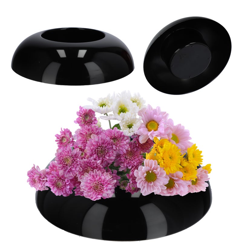 DONICZKA OSŁONKA DO KOMPOZYCJI KOMPOZYCJE STROIK BAZA IKEBANA CZARNA 12cm