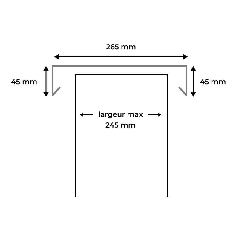 Couvertine 2m en acier 75/100ème pour muret- gris anthracite RAL7016 - 265mm - 4
