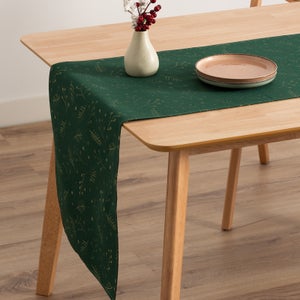 Tovaglia Natalizia Jacquard Rettangolare 152 x 213 cm, Impermeabile, Antiolio, Anti-Ritiro, con Foglie di Edera, Tovaglia per Cucina e Sala da Pranzo, Ideale per Feste, Vacanze, Colore Verde
