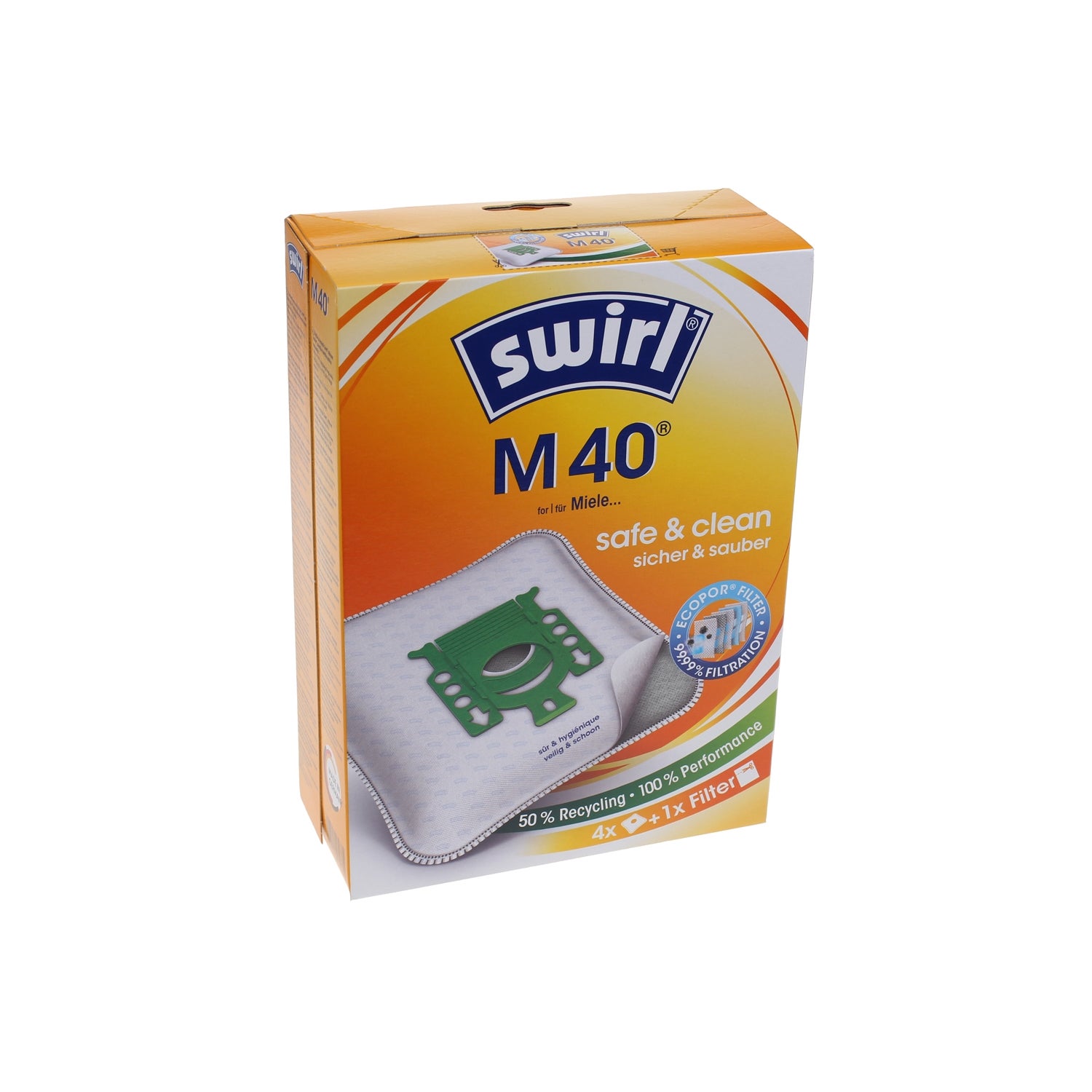 12x SWIRL Staubsaugerbeutel M40 (M54) AirSpace Für Miele Staubsauger Typ G/N