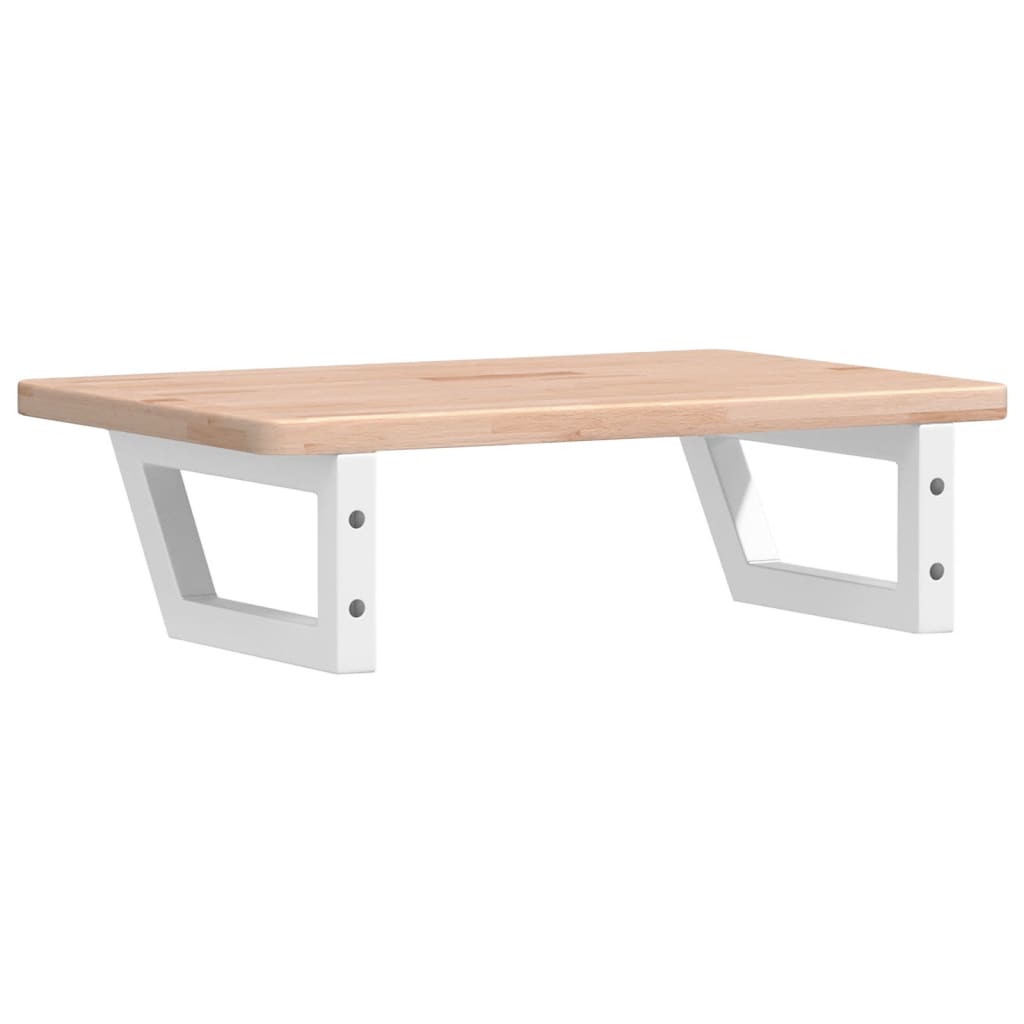 Maison Exclusive - Ripiano a Parete per Lavabo in Acciaio e Massello di Rovere - 6