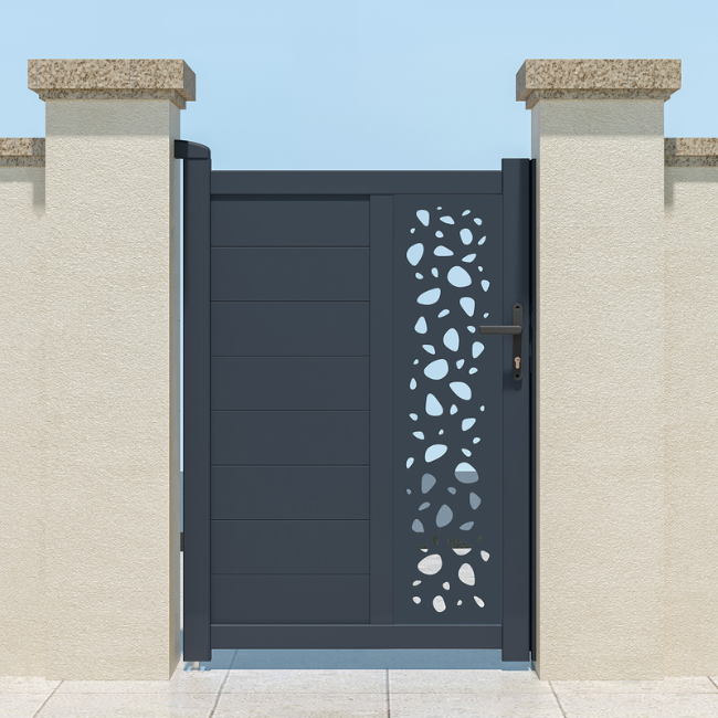 Portillon 1m SUNNY H.140cm aluminium gris - 4