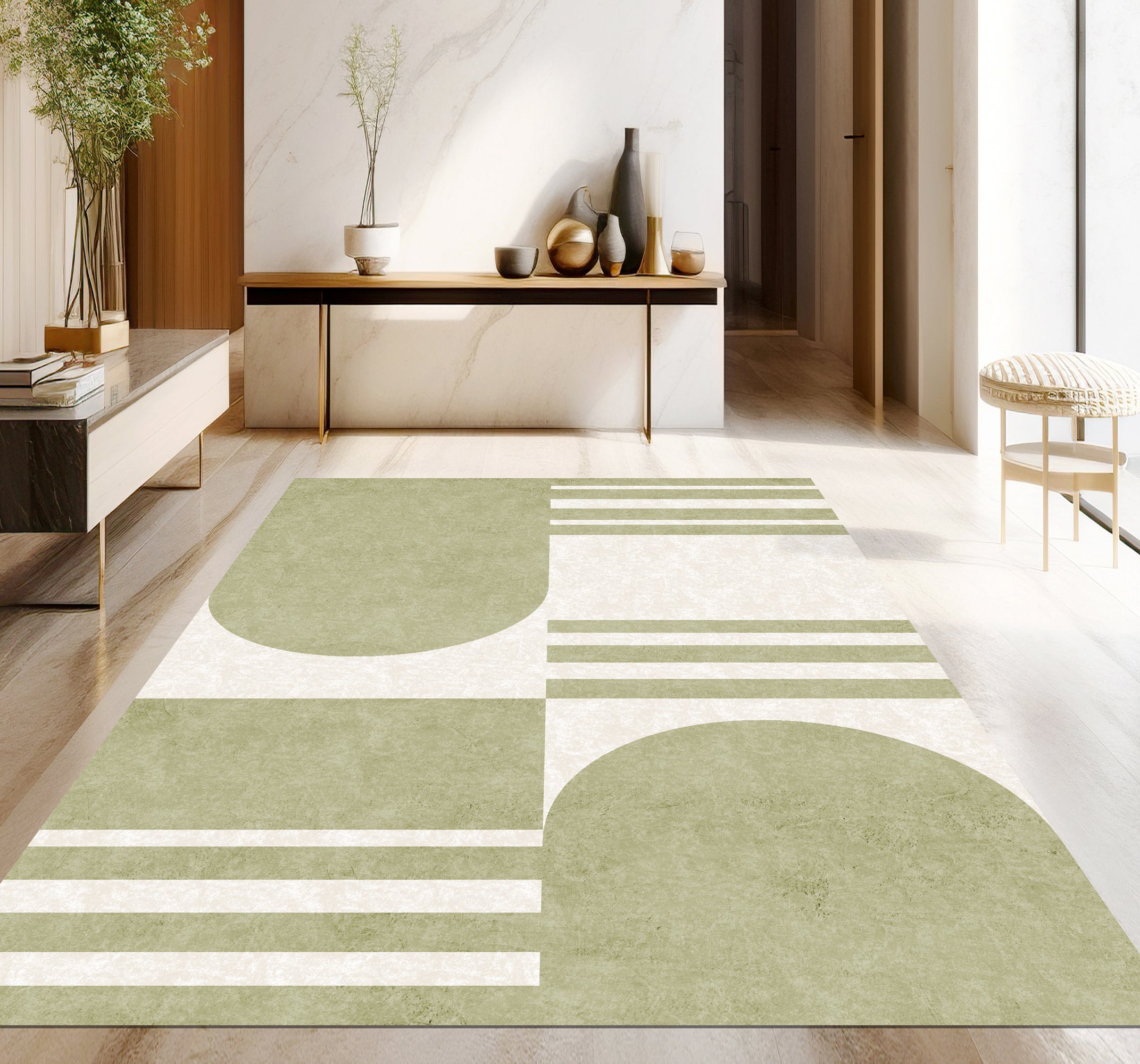 Dywan winylowy Groovy 200x300 cm -PVC antypoślizgowy, winylowy dywan do kuchni lub salonu, zmywalny, abstrakcyjny styl