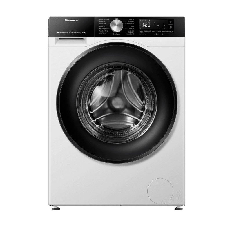 MediaMarkt Hisense Lavadora Secadora, Wd3s8045bw3, 8 Kg, 5 1400Rpm, 12 Programas, Autodosificación, Wifi, A-30%, Blanco - Imagen 3