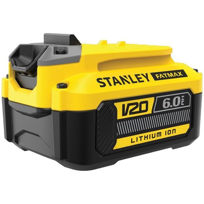 Batterie LITHIUM-ION 18V 6Ah - STANLEY Fatmax SFMCB206-XJ - Technologie améliorée gamme Fatmax V20 - 3