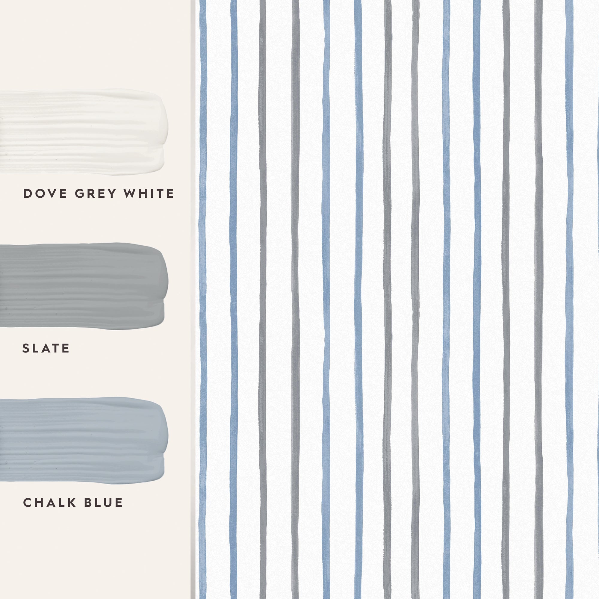 Papier peint Laura Ashley Painterly Stripe 1005 x 52cm Bleu - 5