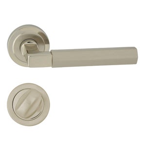 DOMINO Poignée De Porte REAL-QR M6/M9 Chrome/Nickel WC Poignée Avec