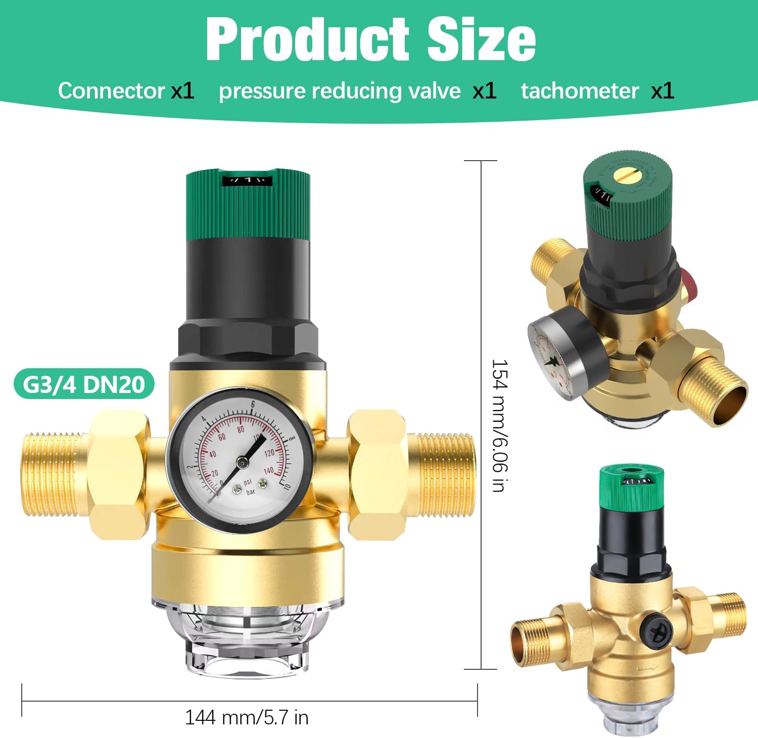 Réducteur de Pression d'Eau 3/4