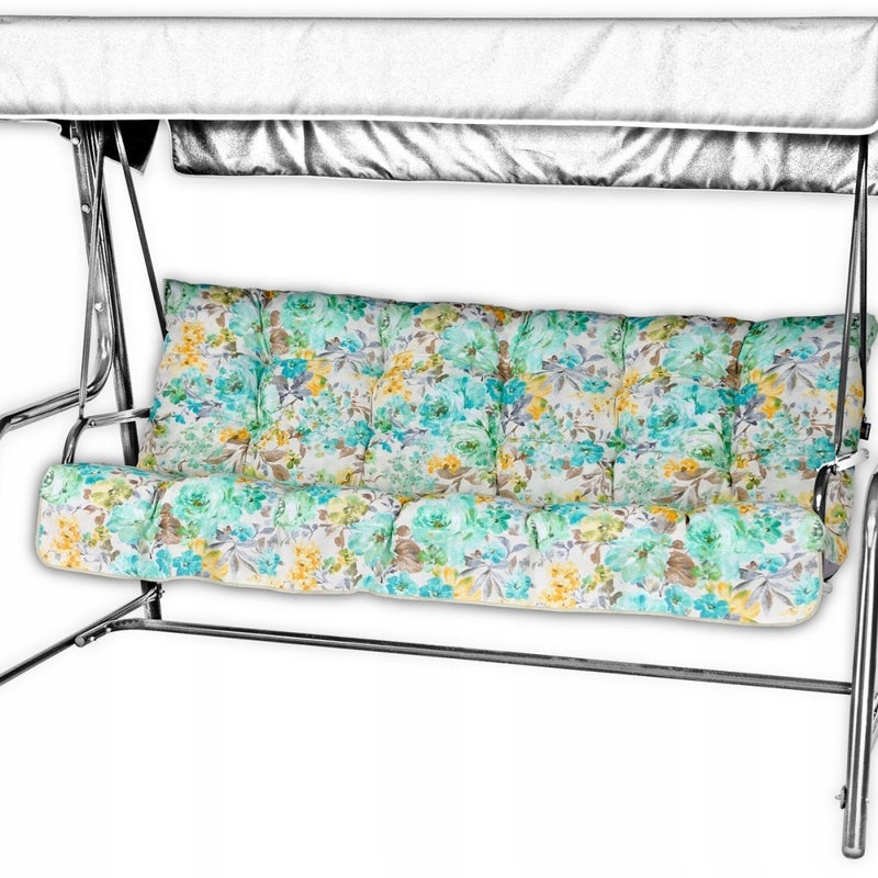 Poduszka na huśtawkę ogrodową AMPO 150 cm niebieski beżowy 1 szt.