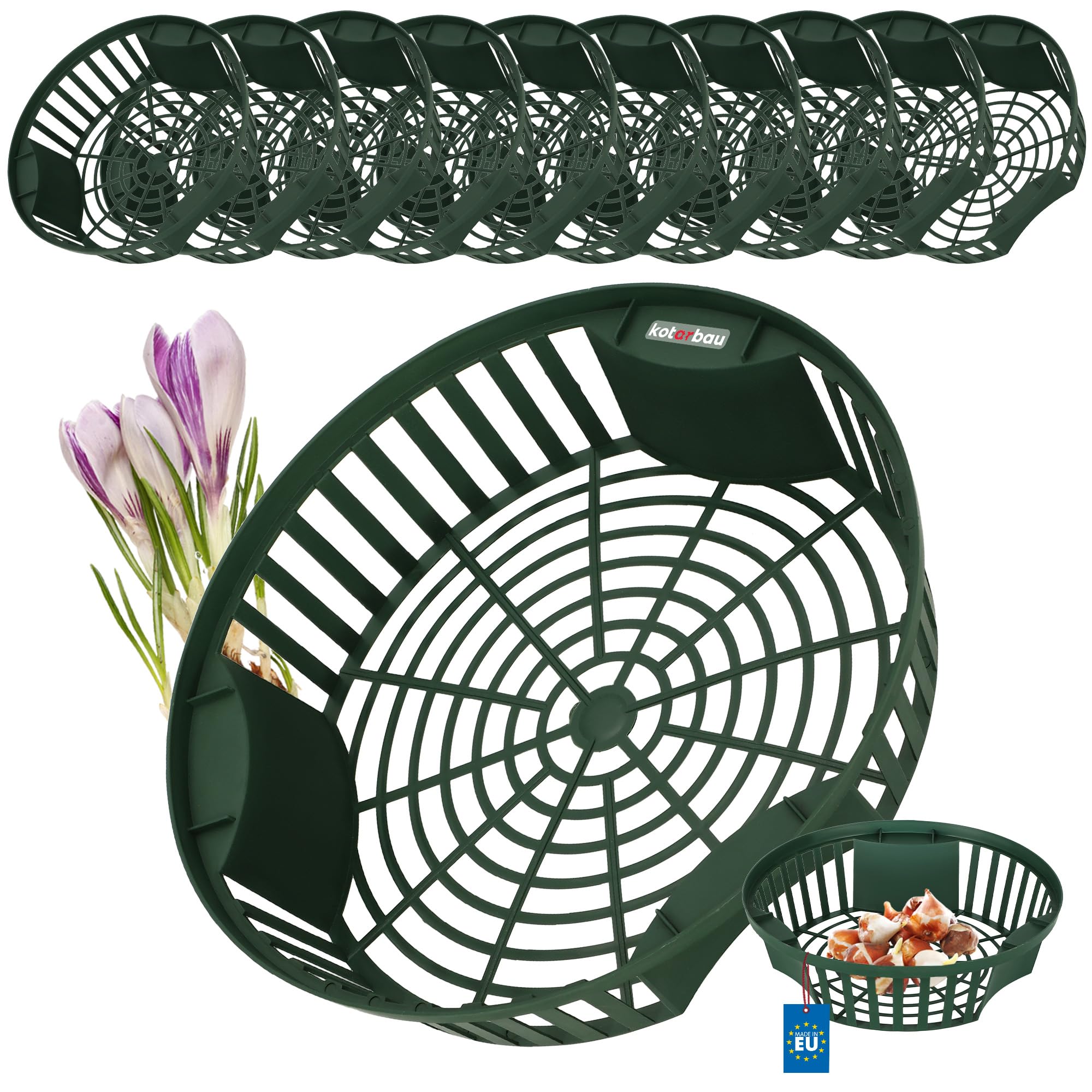 Zestaw 10x koszyk koszyczek 265 osłonka do sadzenia cebulek kwiatowych bulw - KOTARBAU