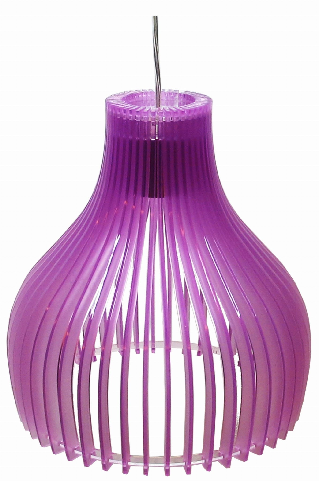 Lampa wisząca Buren chromowana-fioletowa 1 x E27 x 60W wym: 100 x 26 x 26 cm Candellux