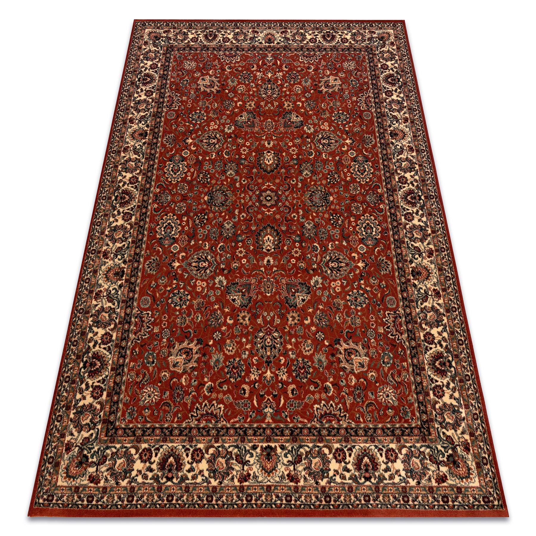 Dywan wełniany KASHQAI 4362 200 ornament bordo / beż 80x300 cm