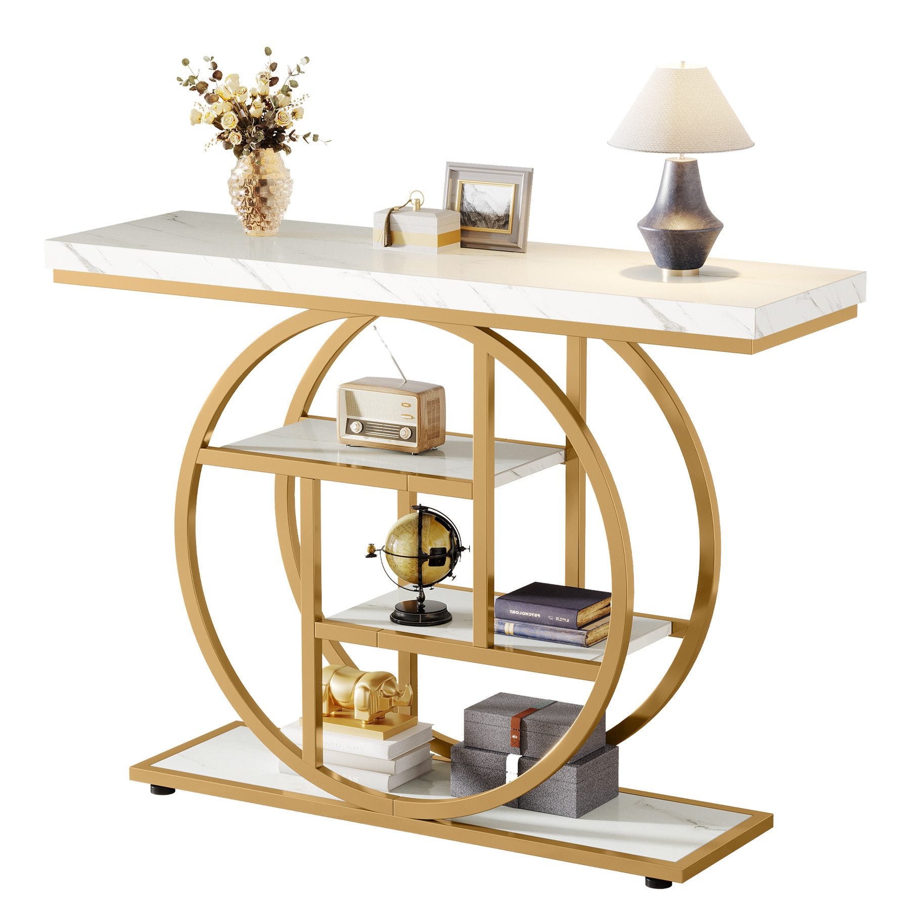 Tribesigns Tavolo Consolle, 105 x 30 cm Tavolino Industriale a