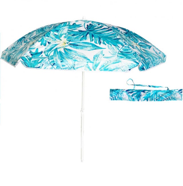 Sombrilla de playa grande 300cm Sombrilla Plegable Antiviento Verde para Piscina Jardín Terraza Exterior