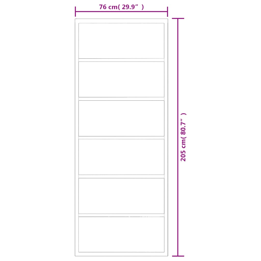 Puerta corredera | Puerta de la cocina ESG vidrio y aluminio negra 76x205 cm CFW31250 - 6