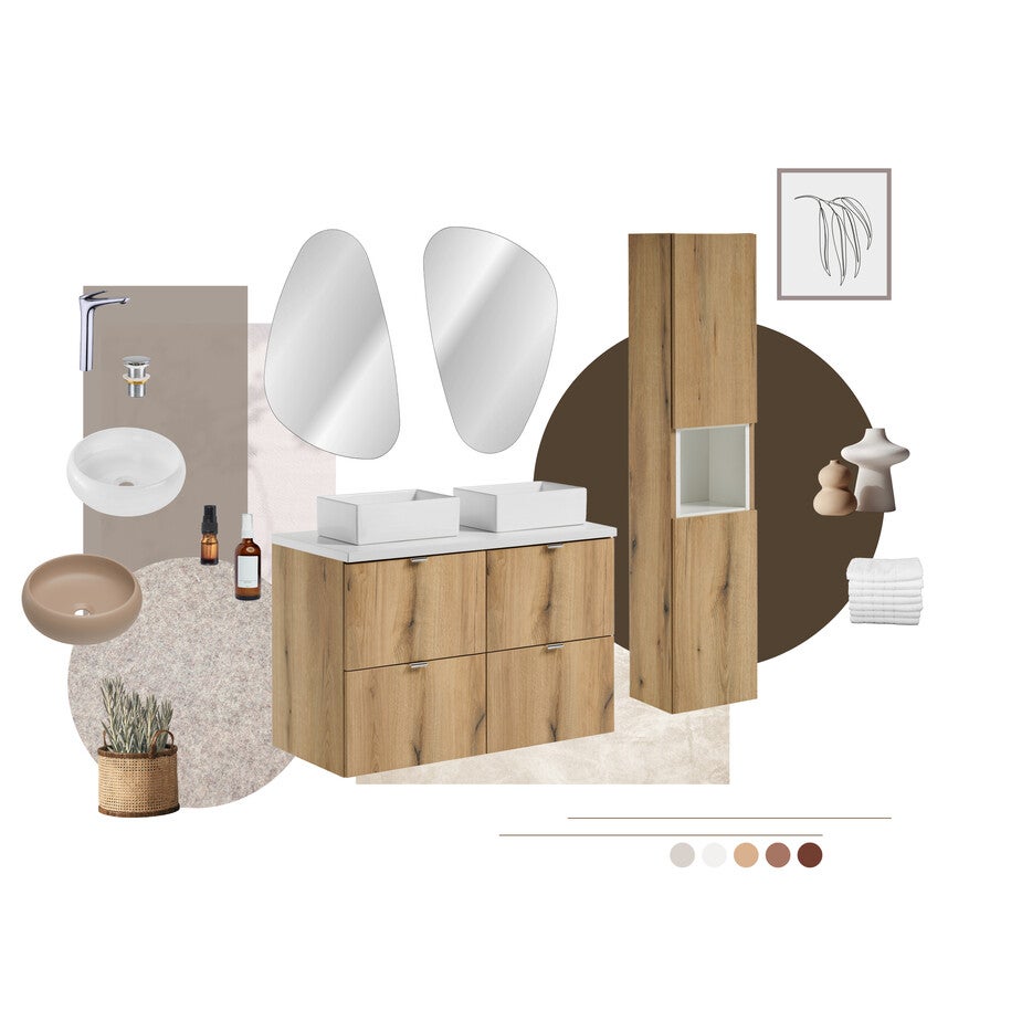 Plan de salle de bain 60x40 - Nova Oak - 5