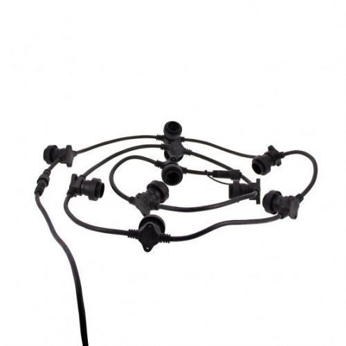 Xanlite - Guirlande Guinguette LED Noire, Compatible Ampoules E27, 5m Extensible - GRL5230VB - 6