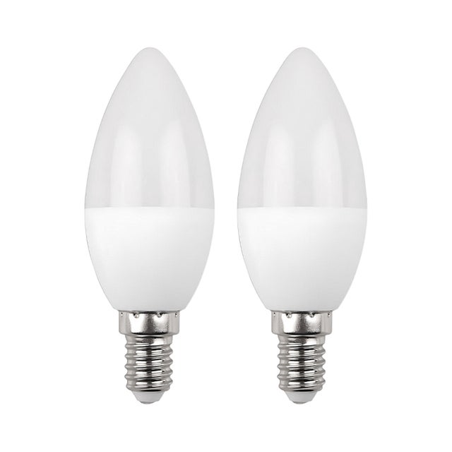 Pack 2 Ampoules Bougie LED E14 7,4W Equi.60W 806lm 6000k 25000H 7hSevenOn Premium