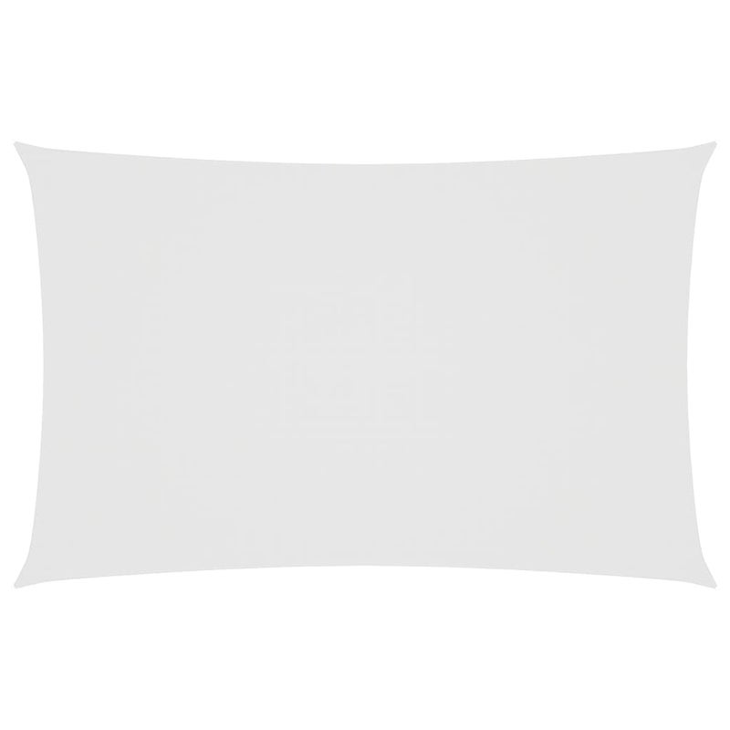 Prostokątny żagiel przeciwsłoneczny z białej tkaniny Oxford, 5 x 8 m