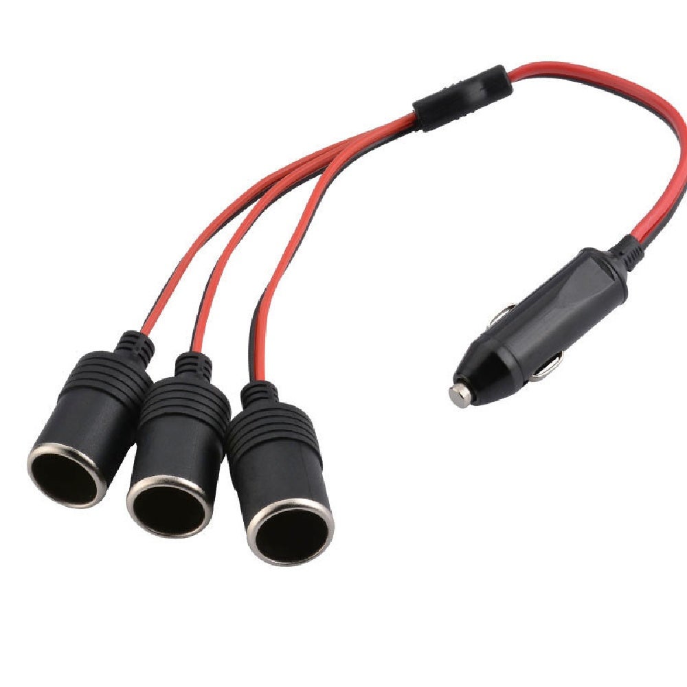 Rallonge Allume-Cigare 1 Vers 2 Ports - Adaptateur Splitter 12V/24V Avec Interrupteur Et LED - Câble Extension 15 Cm Pour Voiture, Camion, Caravane