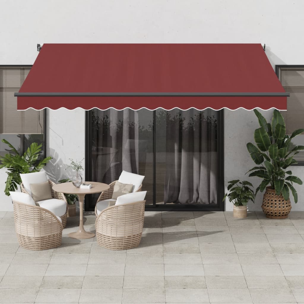 vidaXL Tenda Sole Retrattile Manuale con LED 3x2,5m Blu e Bianco