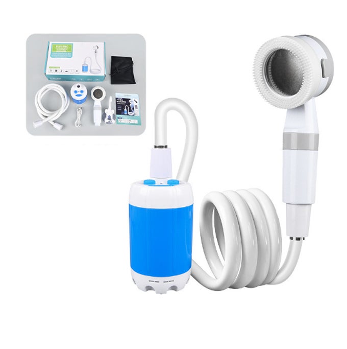 Douche De Camping Portable WADEO – Autonomie 140 Min – 5 Pression – Étanche IPX8 – Compatible Seau 20L – Pour Rando, Van - 9