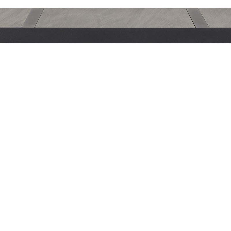 Komma stół ogrodowy 195 x 90 cm, czerń i szary.