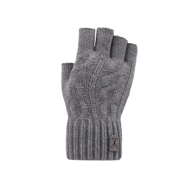 Guanti Senza Dita In Lana Di Alpaca Lavorati A Maglia, Termici, Unisex, Fatti A Mano - Foto 4