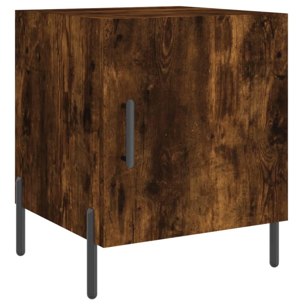 vidaXL Table de chevet chêne fumé 40x40x50 cm bois d'ingénierie - 2
