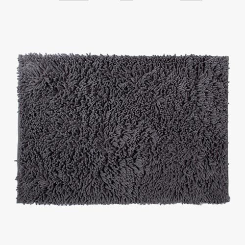 Catherine Lansfield Set 2 Tappetini Da Bagno E WC - Morbidi, 100% Poliolefina, Colore Nero, 50x80 Cm