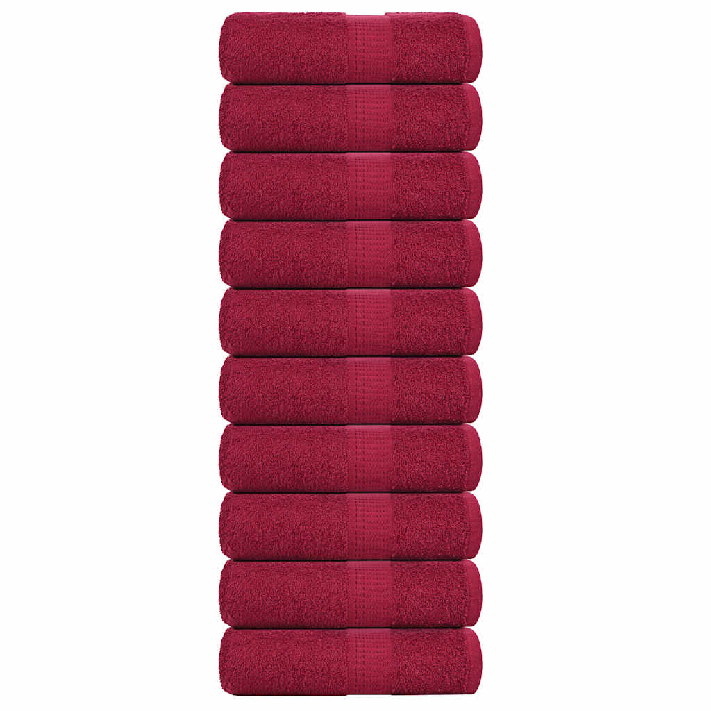 GCHDHAPB Seifentücher 4er Set - Baumwoll Handtücher 30x30cm 360g/m² Bordeaux