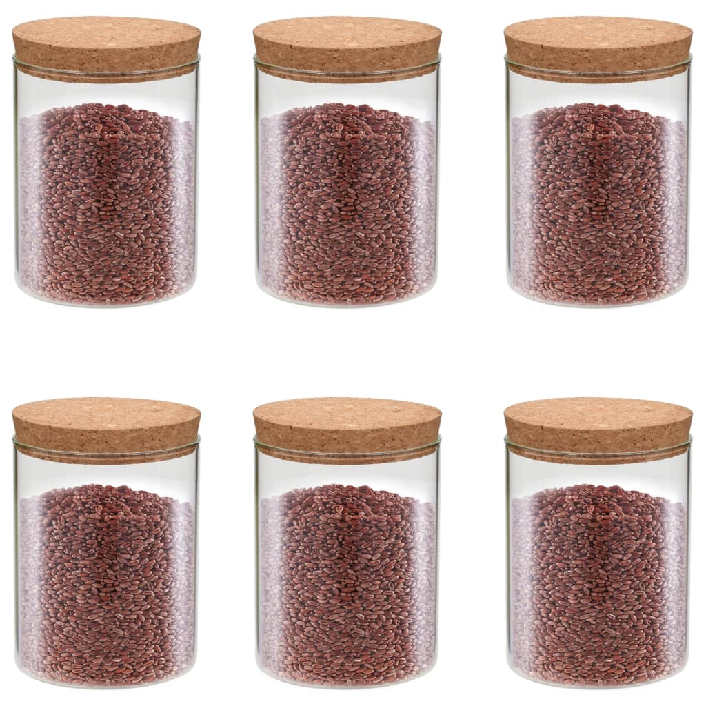 Lot De 6 Bocaux Mason Jar En Verre 500ml Avec Couvercles - Hermétiques - Pour Conserve, Fermentation, Repas à Emporter