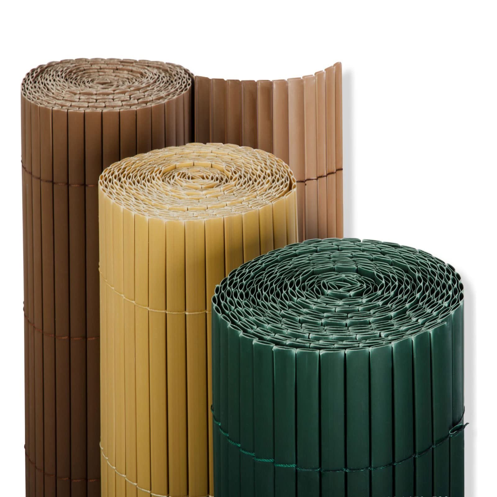 Canniccio in PVC Frangivista per Giardino, Balcone, Terrazza e Piscina, Recinzione PVC Resistente ai Raggi UV e Intemperie 200 x 300 cm - Verde - 3