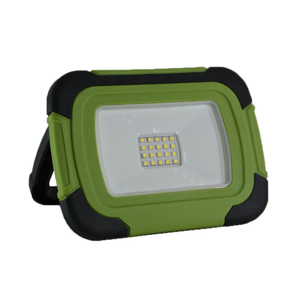 Reflektor LED Samsung Chip 10W akumulatorowy czarno-zielony 4000K IP44