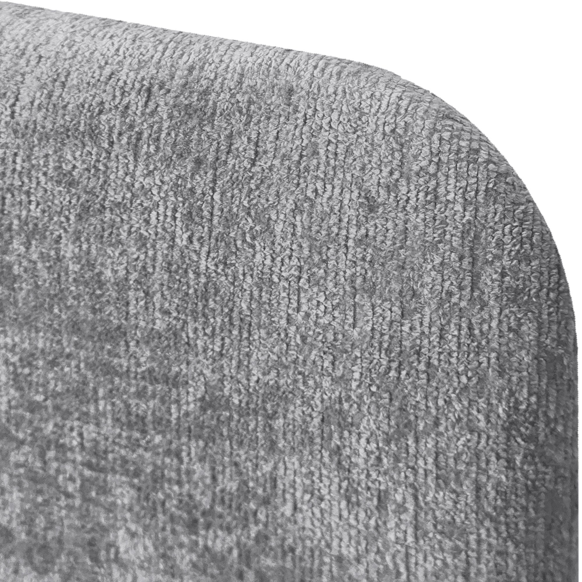 DHOME Cabecero Tapizado en Lana Liso Redondeado para Pared Acústicos Cabeceros Absorbentes Cabezal Cama Dormitorio (Gris, 160cm) - 3