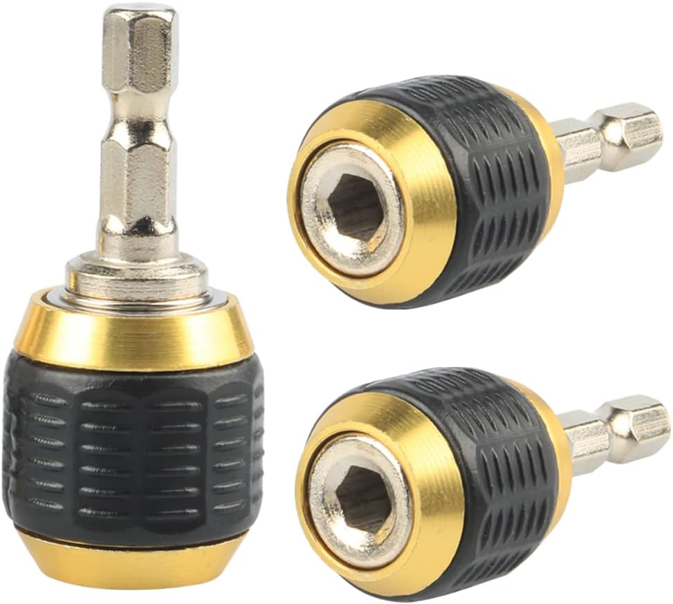 3 szt. Adapter Uchwytu Wiertarskiego Chowanego Sześciokątny Uchwyt 1/4" Uniwersalny Uchwyt Wiertarski Łącznik Wiertarki Szybka Zmiana