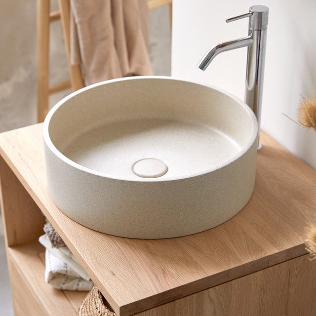 Tikamoon Vasque ronde en terrazzo cream Gina