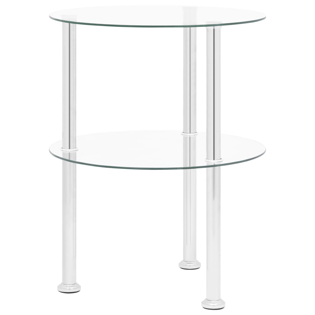 Table d'appoint ordinateur Transparent 50x35x65 cm Verre trempé | Leroy Merlin